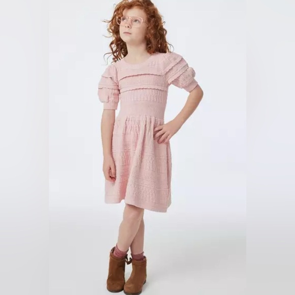 Janie and Jack “The Heights” Peachskin Sweater Dress Girls Sz 7 - Picture 1 of 7